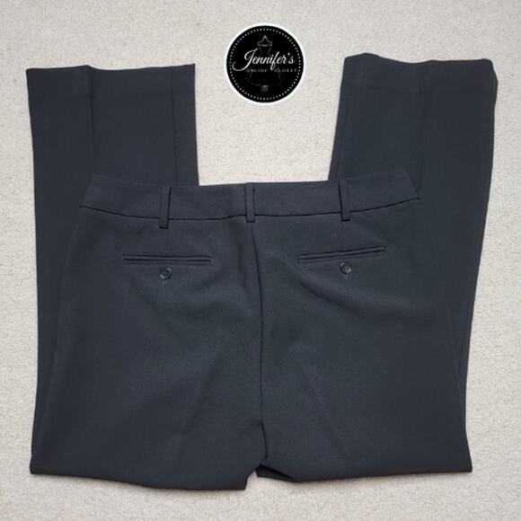 Talbots Petite Black Modern Cut Flat Front Straight Leg Dress Pants Trousers 12P - Picture 3 of 7